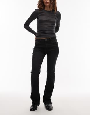 AllSaints - Haldan - Bootcut-Jeans im Slim Fit in Schwarz
