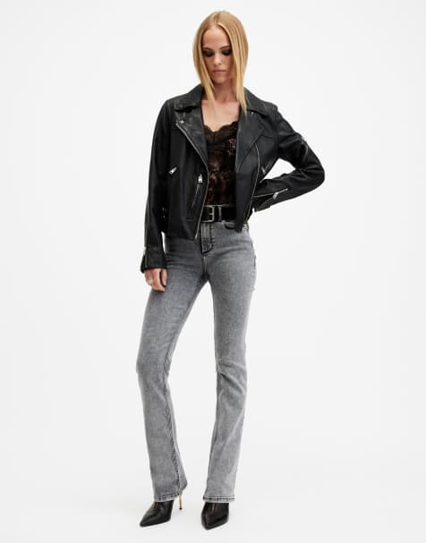 AllSaints - Haldan - Jean bootcut slim - Gris - view 1