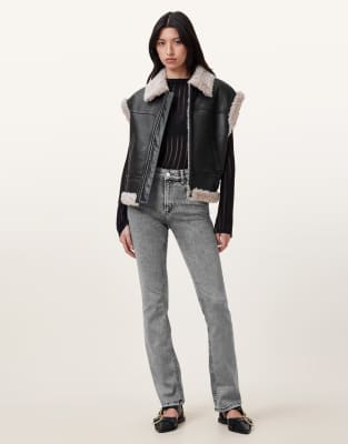 Haldan - Jean slim bootcut - Gris délavé W32