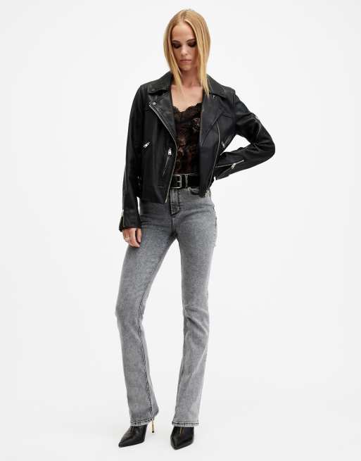 AllSaints - Haldan - Smalle bootcut jeans in grijs