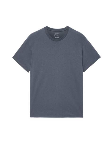 AllSaints Hale t-shirt à manches courtes col rond bleu acier - view 1
