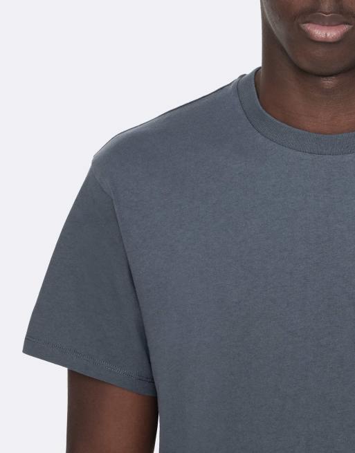AllSaints Hale T-Shirt mit Rundhalsausschnitt in Stahlblau, 5 von 6