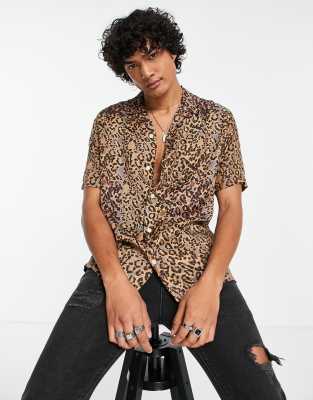 all saints leopard shirt