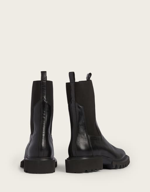 AllSaints Hallie Lederstiefel in Schwarz, 3 von 4