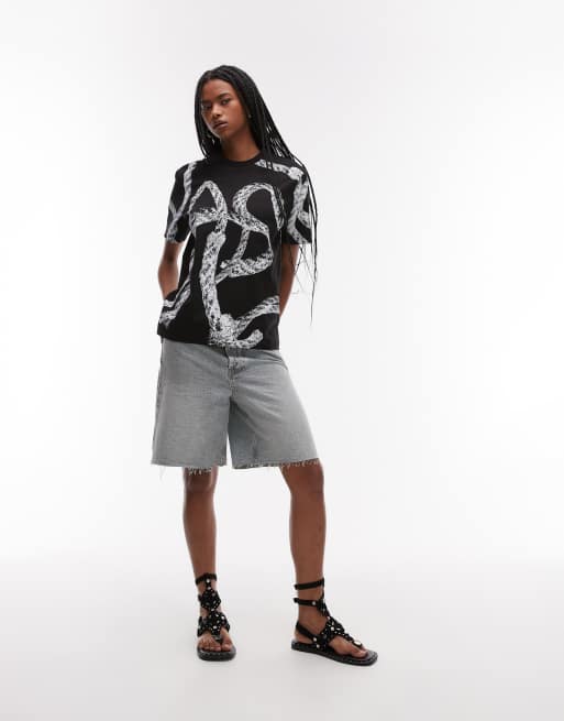 AllSaints - Halyard - Boyfriend T-shirt in zwart, 3 van 4