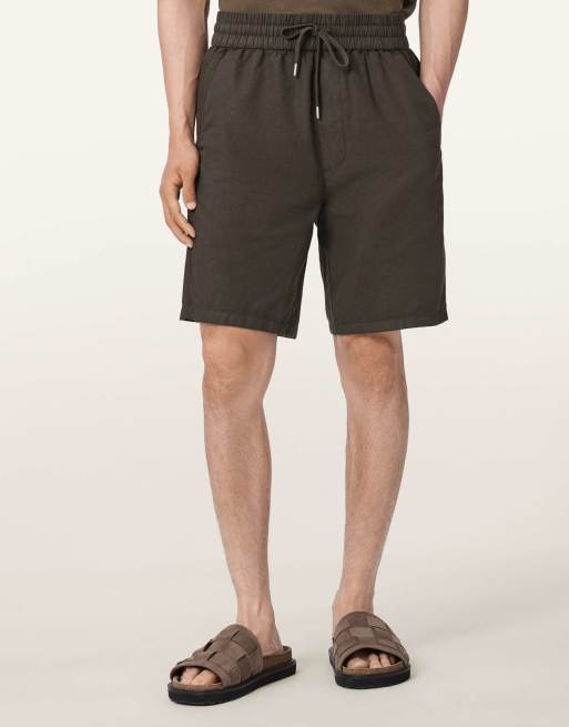 AllSaints Hanbury kurze Hose in gealtertem Braun, 4 von 6