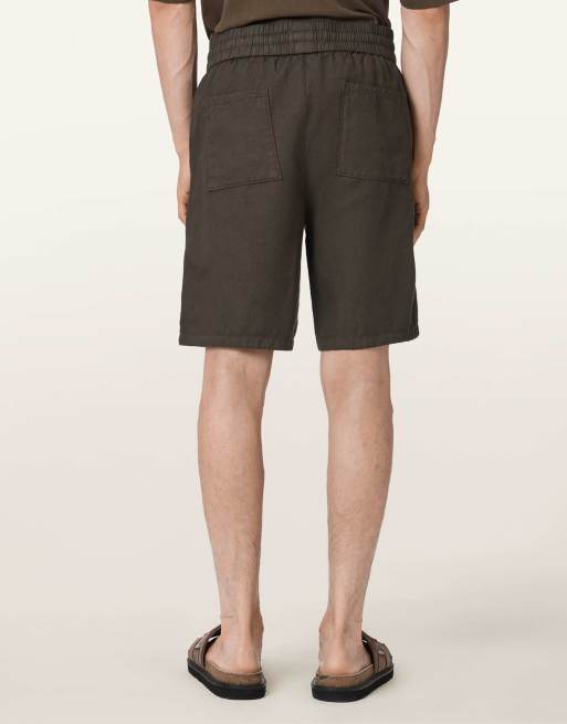 AllSaints Hanbury kurze Hose in gealtertem Braun, 6 von 6