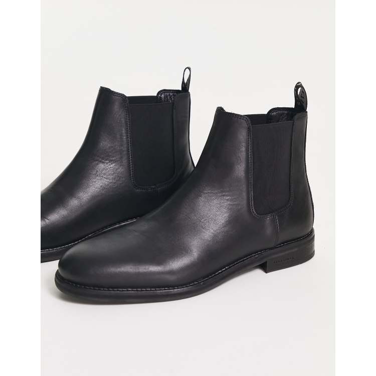 AllSaints Harley chelsea boots in black | ASOS