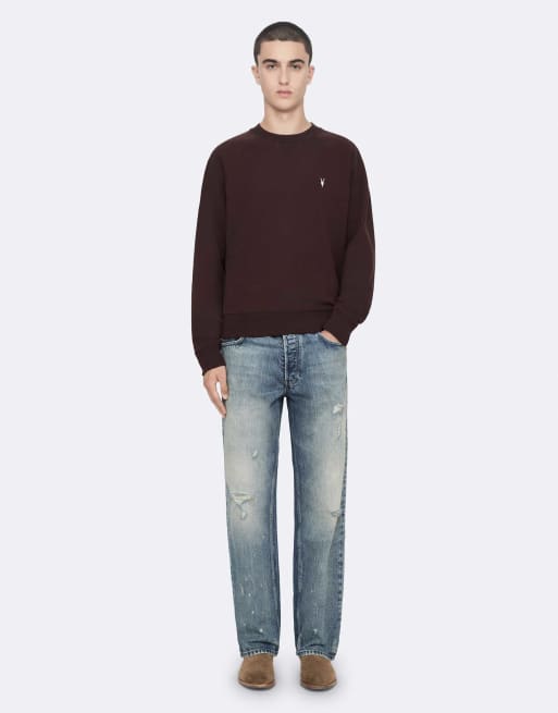 AllSaints - Harlow - Pull ras de cou - Rouge bordeaux, 2 de 7