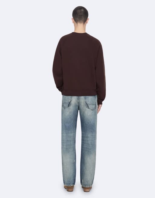AllSaints - Harlow - Pull ras de cou - Rouge bordeaux, 4 de 7