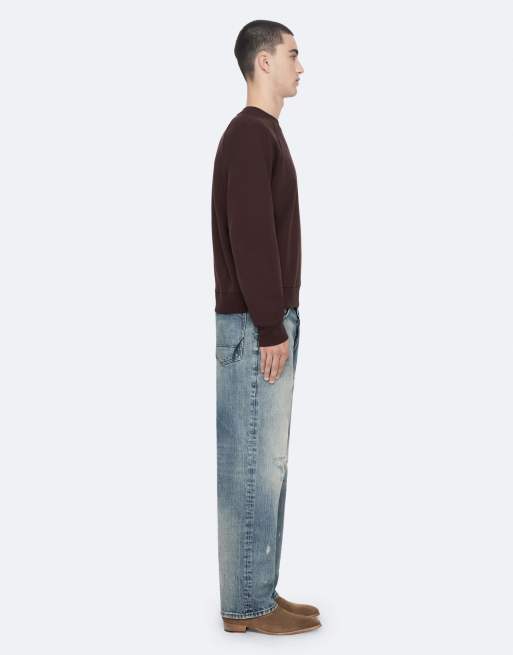 AllSaints Harlow Pullover mit Rundhalsausschnitt in Oxbloodrot, 3 von 6