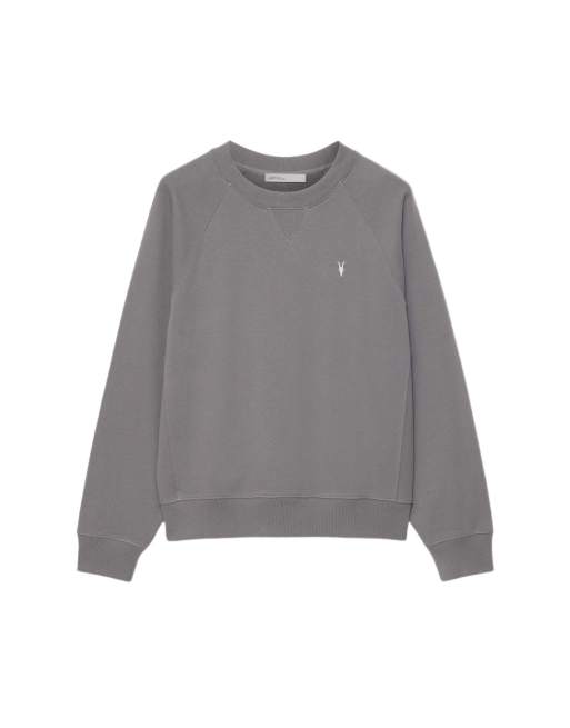 AllSaints Harlow sweat col rond gris dauphin, 7 de 7
