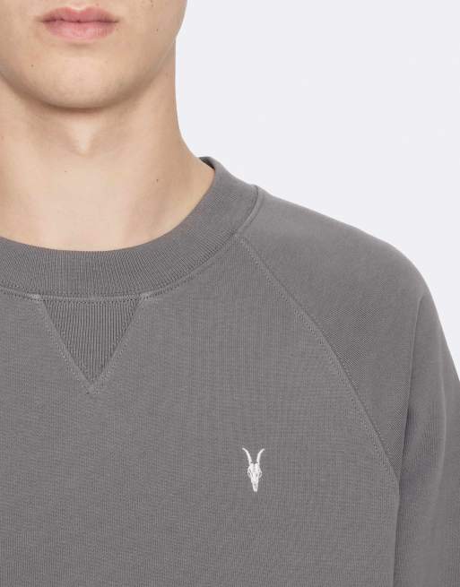 AllSaints Harlow trui met ronde hals in dolfijngrijs, 3 van 7
