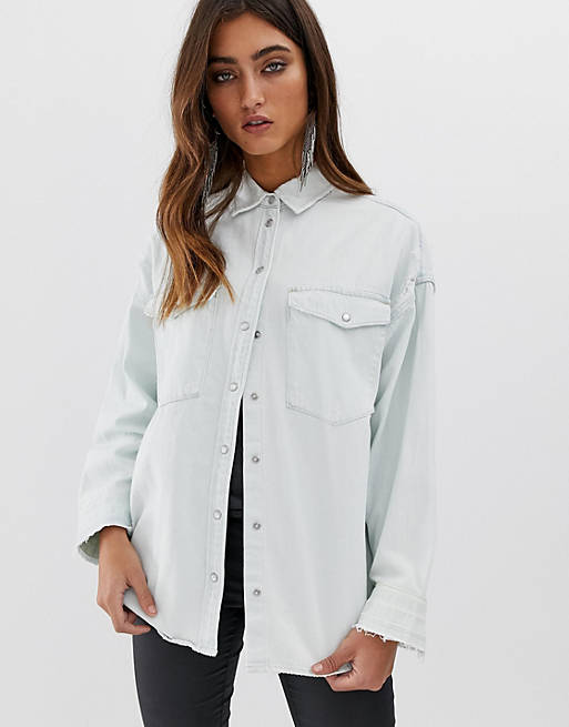 AllSaints Harper oversized denim shirt | ASOS