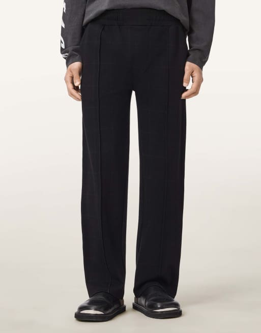 AllSaints – Harris – Sweathose in Schwarz kariert, 4 von 7