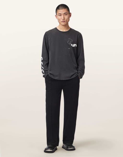 AllSaints – Harris – Sweathose in Schwarz kariert, 5 von 7