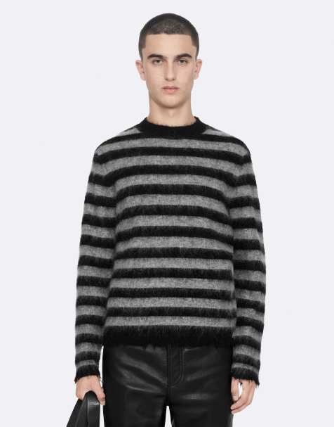 AllSaints Harry de cuello redondo en negro/gris Monument - view 1