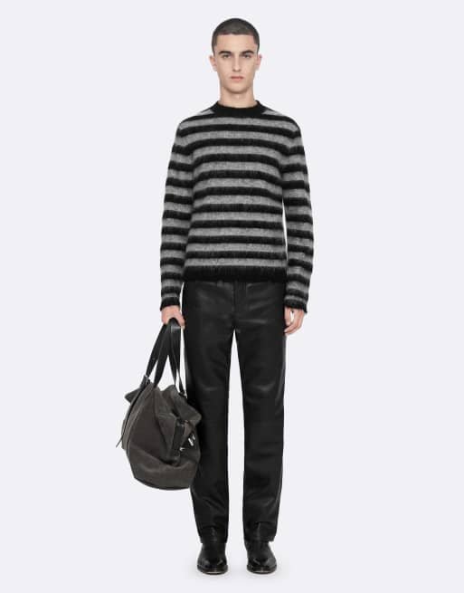 AllSaints Harry sweatshirt met ronde hals in zwart/monumentgrijs, 6 van 7