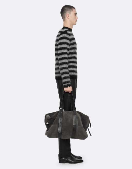 AllSaints Harry sweatshirt met ronde hals in zwart/monumentgrijs, 7 van 7