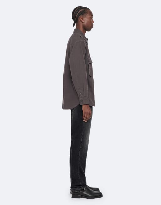 AllSaints Hart camisa de manga larga en marrón desteñido, 3 de 6