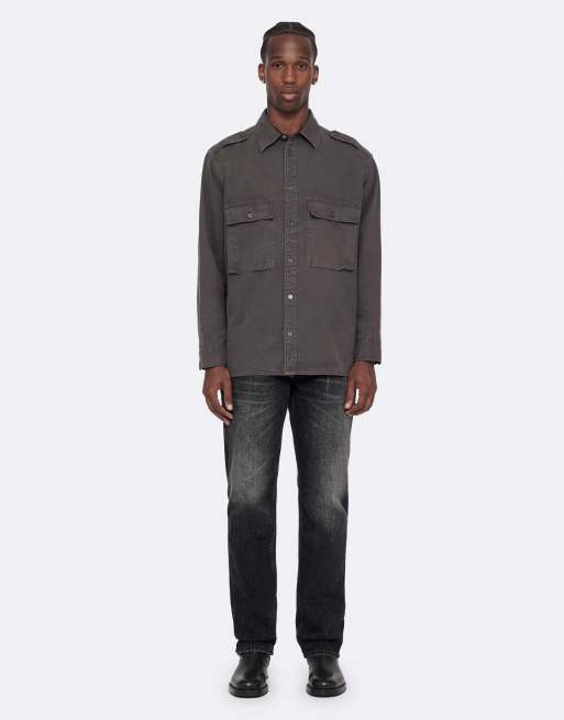 AllSaints Hart chemise à manches longues en marron délavé, 2 de 6