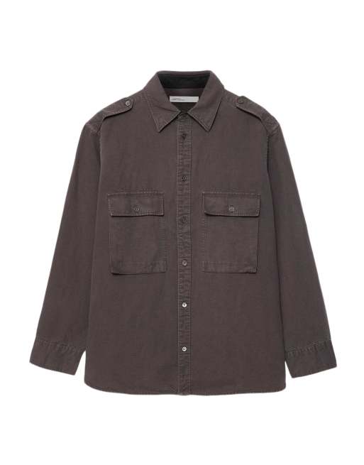 AllSaints Hart chemise à manches longues en marron délavé, 5 de 6
