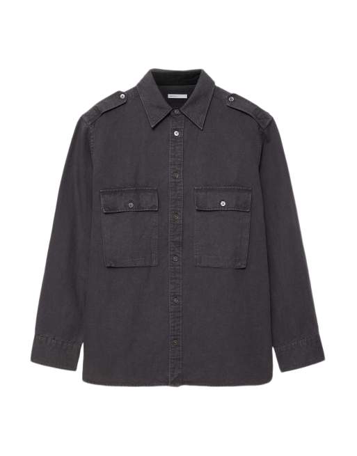 AllSaints Hart chemise à manches longues noir anthracite, 5 de 6