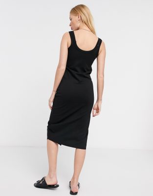 sleeveless jersey midi dress