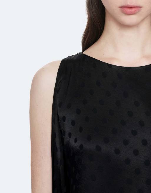 AllSaints Haven Kleid aus schwarzem Punkt-Jacquard, 6 von 7
