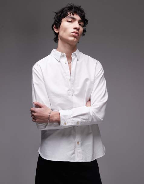 AllSaints Haven long sleeve shirt in white - view 1