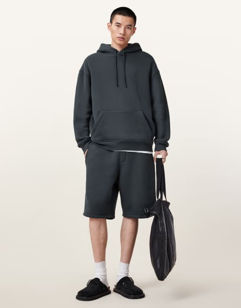 AllSaints - Haven - Short molletonné - Bleu sombre - view 1