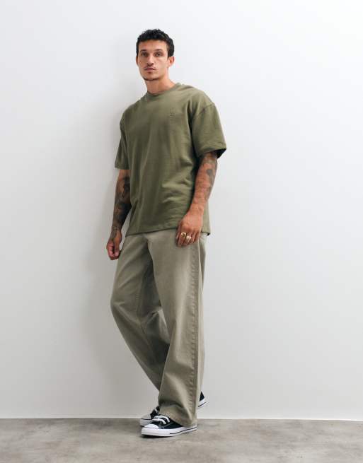 AllSaints Haven short sleeve graphic logo t-shirt in dark green, 4 of 5