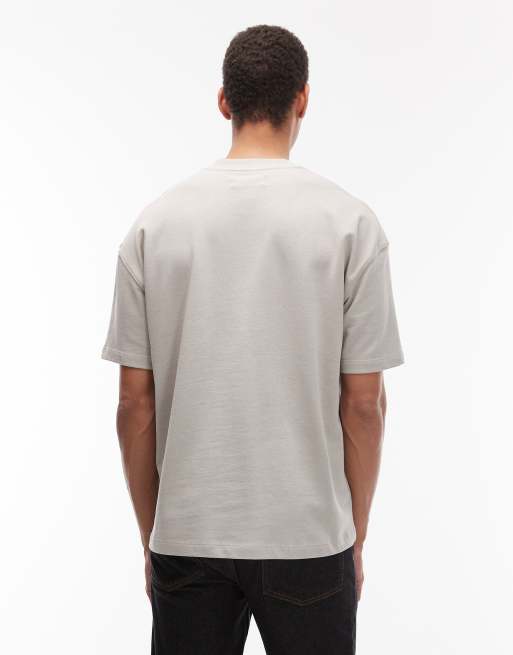 AllSaints Haven small logo t-shirt in grey, 3 of 5