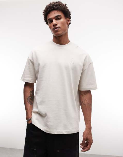 AllSaints - Haven - T-shirt bianco anatra con logo piccolo ricamato sul petto - view 1