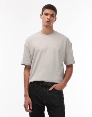 Haven - T-Shirt in Grau mit kleinem Logo Grau XL