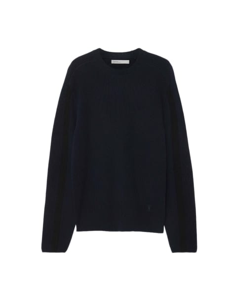 AllSaints Hawke - sudadera de cuello redondo azul marino - view 1