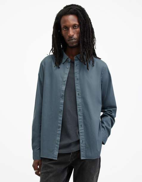 AllSaints - Hawthorne - Chemise à manches longues - Bleu grenat - view 1
