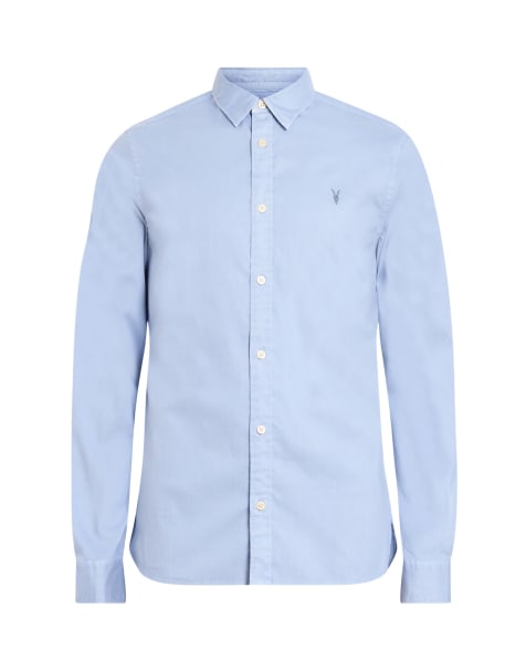 AllSaints - Hawthorne LS - Overhemd in blauw - view 1