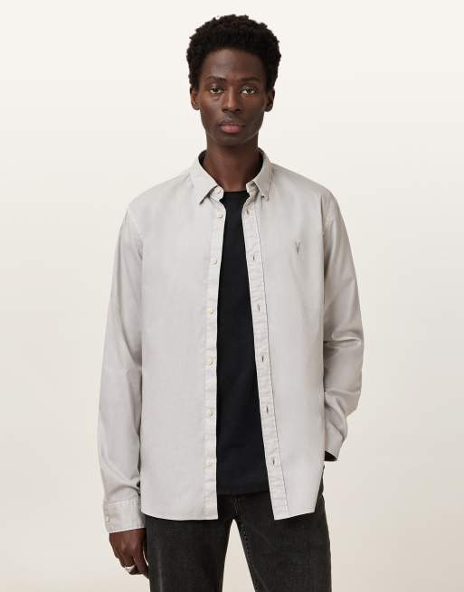 AllSaints - Hawthorne LS - Overhemd in grijs