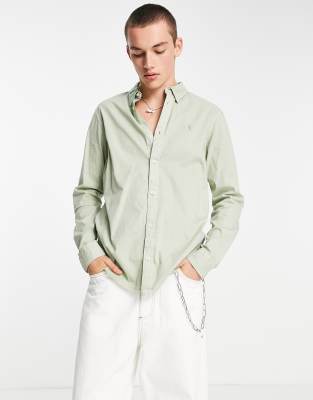 all saints hawthorne stretch fit shirt