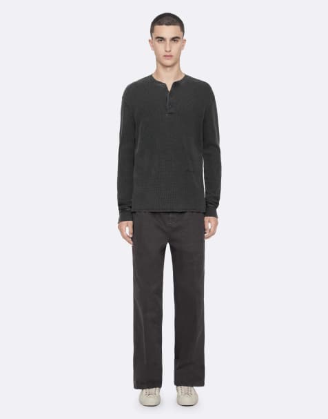 AllSaints Haydon schmale Chino in Anthrazitschwarz - view 1