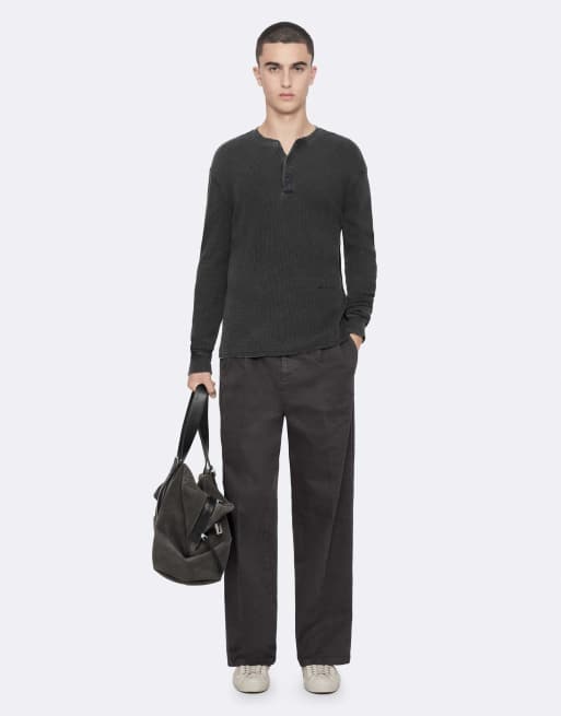 AllSaints Haydon schmale Chino in Anthrazitschwarz, 3 von 6
