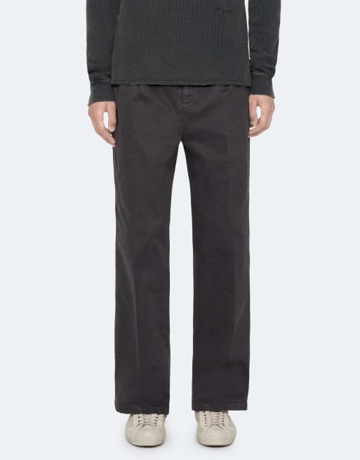 AllSaints Haydon schmale Chino in Anthrazitschwarz, 4 von 6