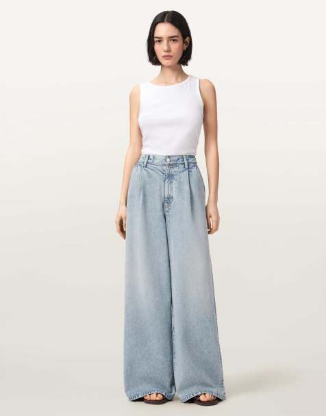 AllSaints - Haze - Vaqueros azul añil claro con pinzas - view 1