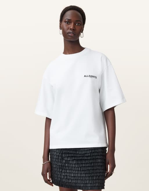 AllSaints – Heaps Amelie – T-Shirt in optischem Weiß