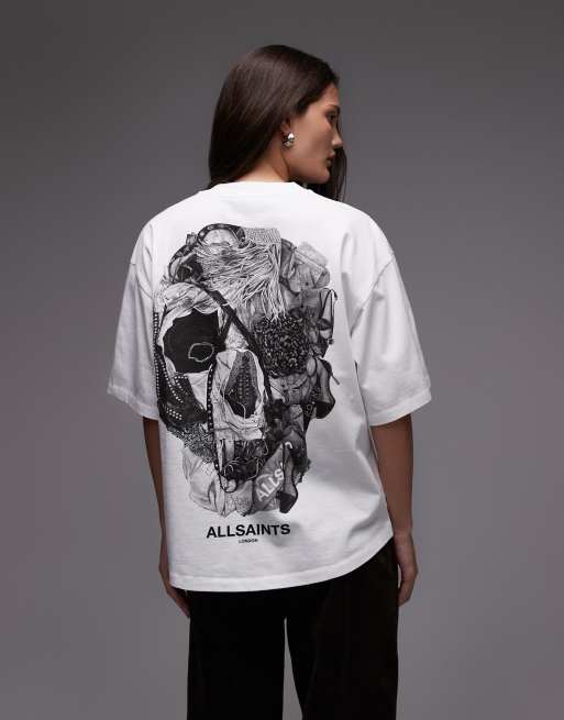 AllSaints – Heaps Amelie – Vit t-shirt