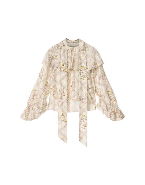 AllSaints - Heba - Top - Blanc cassé Carmel - view 1