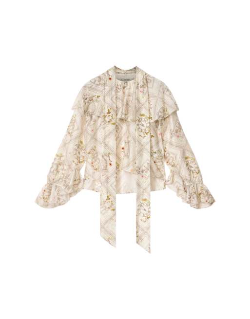 AllSaints - Heba - Top - Blanc cassé Carmel, 2 de 6