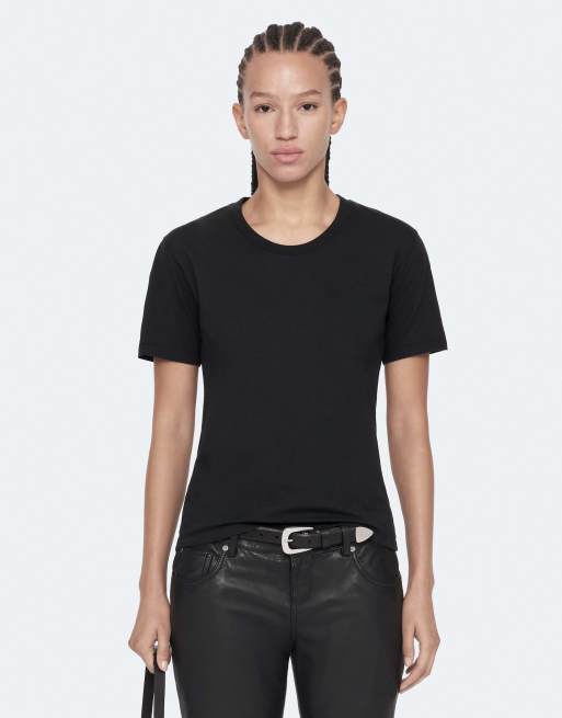 AllSaints Hela T-Shirt in verwaschenem Schwarz, 4 von 6