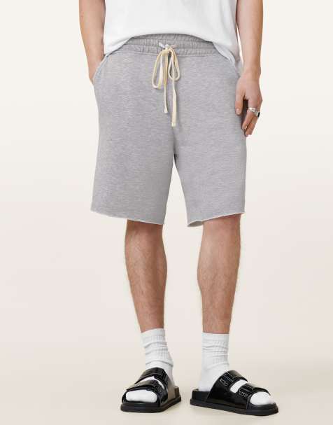 AllSaints – Helix – Sweatshorts in meliertem Grau - view 1
